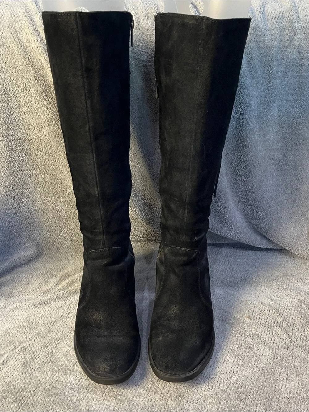 Born Felicia Women's Black Knee-High Suede riding Boots size 7.5